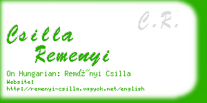csilla remenyi business card